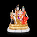 Lord Shiva Family - 6.5 x 5 Inches | Marble Dust Shivan Family Idol / Shiva Family Statue for Pooja - Fibre Murties