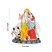 Radha Krishna Murti With Cow - 8 x 7 Inches | Marble Murti/ Coloured Radha Krishna Idol for Pooja - Fibre Murties
