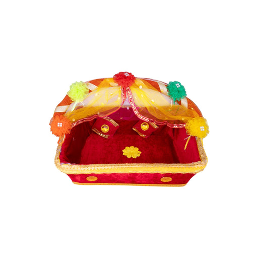 Buy Laddu Gopal Basket with Handle x Kanha Ji Ki Tokri with Cover Carry Basket for Laddu Gopal online at Giri ISKCON collection