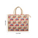 Jute Shopping Bag with Zip - 13 x 16 Inches | Jute Bag/ Handbag/ Tote Bag for Women - Bags & Pouches