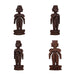 Marapachi Bommai Pair - 6 x 3 Inches | Wooden Statue/ Marapachi Doll for Home Decor - Marapachi Bommai