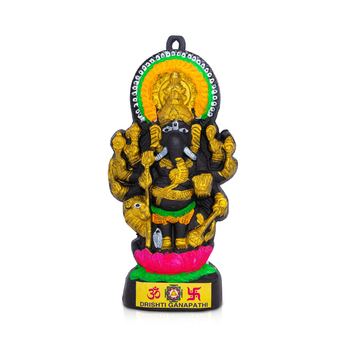 Subhadrishti Ganesha Wall Hanging - 10 x 5 Inches | Plastic Ganpati Idol/ Vinayagar Hanger For Wall Decor
