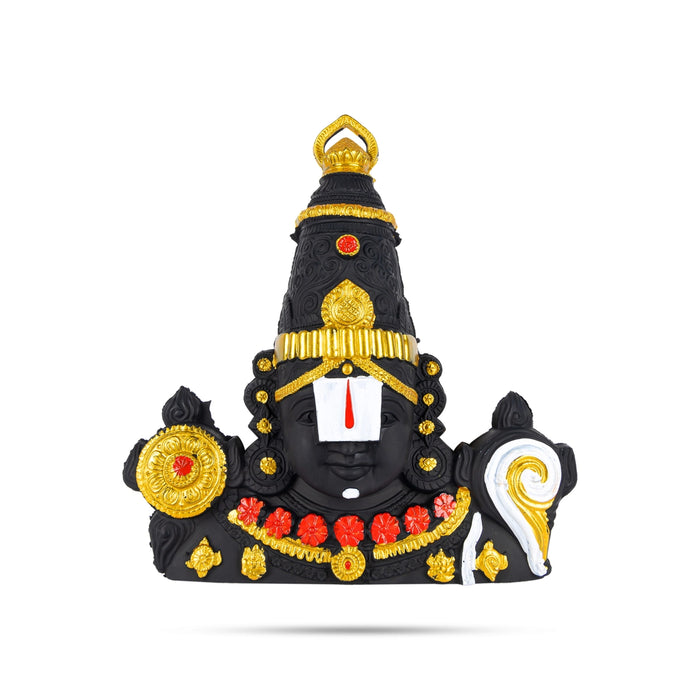 Balaji Murti Face Wall Hanging - 13.5 x 12 Inches | Venkateswara Swamy Face Wall Hanger/ Plastic Wall Decoration - Wall Hanging