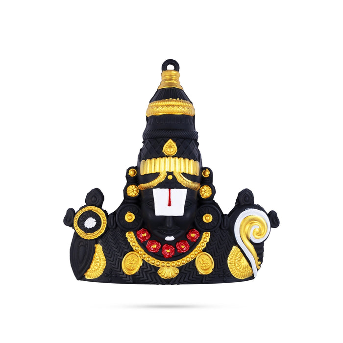 Balaji Head Wall Hanging - 15.5 x 15 Inches | Lord perumal/ Devotional Wall Décor for Home, Office or Pooja Room - Wall Hanging