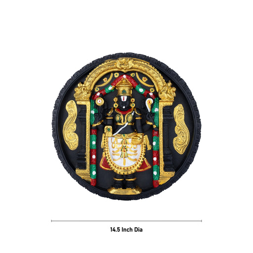 Balaji Murti Design Wall Hanging - 14.5 Inches | Plastic Perumal Design Wall Hanger/ Wall Decor for Living Room - Wall Hanging