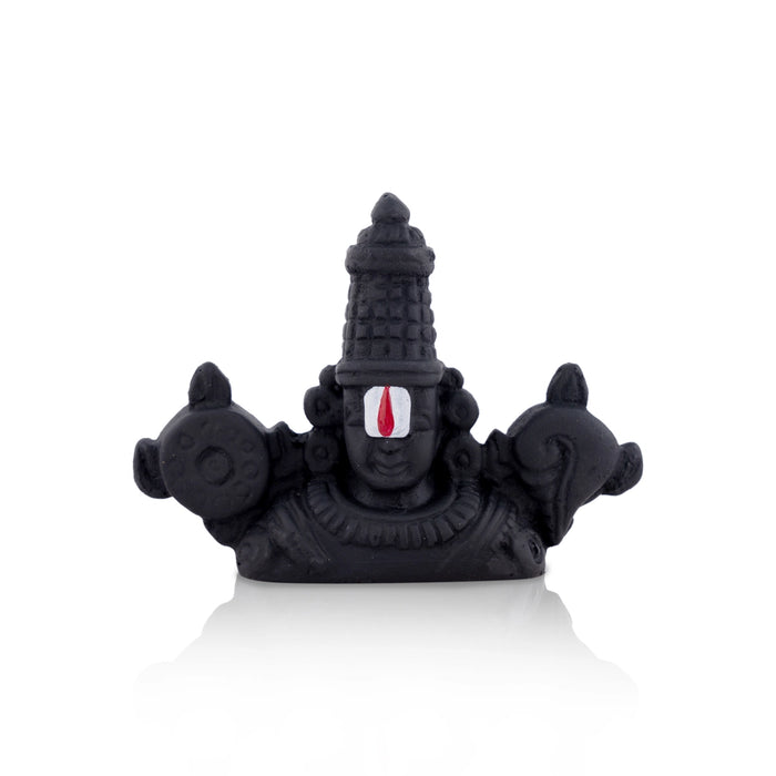 Balaji Murti - 2.5 x 3 Inches | Resin&Black Colour Perumal Statue/ Double Side Venkateswara Swamy Idol for Car - Car Stand & Car Accessories
