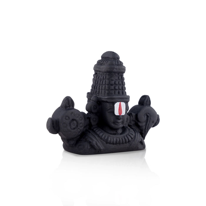 Balaji Murti - 2.5 x 3 Inches | Resin&Black Colour Perumal Statue/ Double Side Venkateswara Swamy Idol for Car - Car Stand & Car Accessories