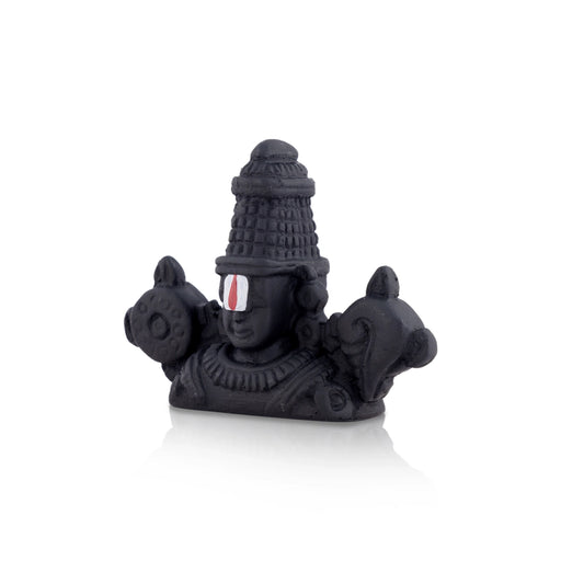 Balaji Murti - 2.5 x 3 Inches | Resin&Black Colour Perumal Statue/ Double Side Venkateswara Swamy Idol for Car - Car Stand & Car Accessories
