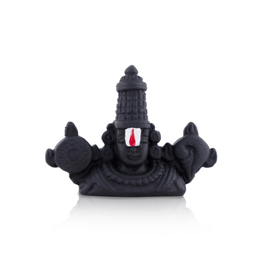 Balaji Murti - 2.5 x 3 Inches | Resin&Black Colour Perumal Statue/ Double Side Venkateswara Swamy Idol for Car - Car Stand & Car Accessories