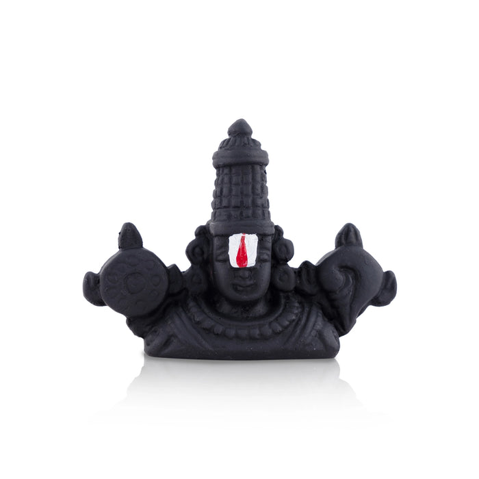Balaji Murti - 2.5 x 3 Inches | Resin&Black Colour Perumal Statue/ Double Side Venkateswara Swamy Idol for Car - Car Stand & Car Accessories