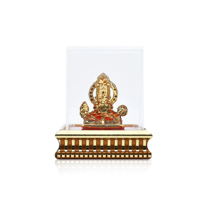Balaji Murti - 3.5 x 2.75 Inches | Lucky Perumal Statue/ Multicolour Stone Balaji Idol With Dhoom for Table Top - Table Stand Accessories