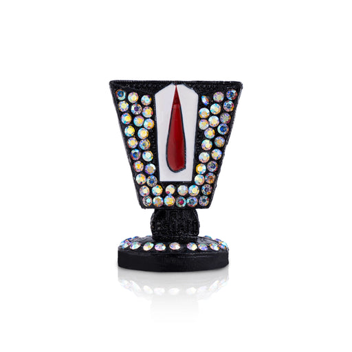 Vishnu Tilak With Base - 1.5 x 1 Inches | Enamel & Stone Design Perumal Namam/ Decorative Showpiece for Car - Car Stand & Car Accessories