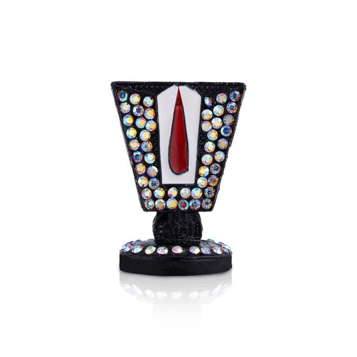 Vishnu Tilak With Base - 1.5 x 1 Inches | Enamel & Stone Design Perumal Namam/ Decorative Showpiece for Car - Car Stand & Car Accessories