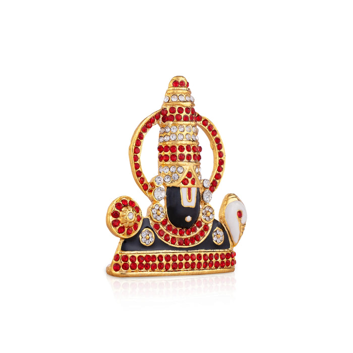 Balaji Murti - 2.5 x 2 Inches | Stone Design Perumal Statue/ Venkateswara Swamy Idol for Car Decor - Car Stand & Car Accessories