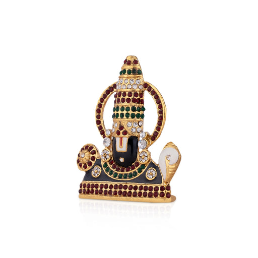 Balaji Murti - 2.5 x 2 Inches | Stone Design Perumal Statue/ Venkateswara Swamy Idol for Car Decor - Car Stand & Car Accessories