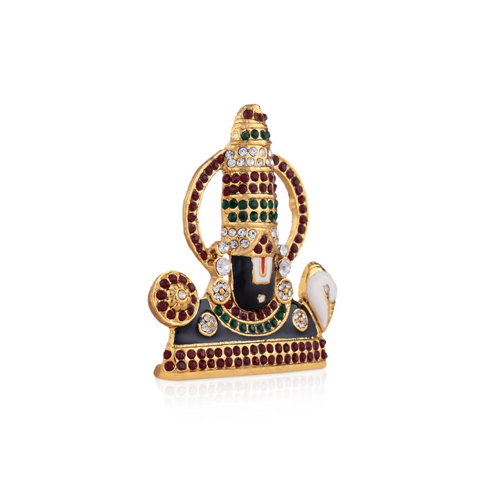 Balaji Murti - 2.5 x 2 Inches | Stone Design Perumal Statue/ Venkateswara Swamy Idol for Car Decor - Car Stand & Car Accessories