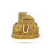 Vishnu Padham With Shankh Chakra Namam Design Base - 1.5 x 1.75 Inches | Resin & Gold Polish Paduka for Pooja - Pooja Box & Paduka