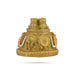 Vishnu Padham With Shankh Chakra Namam Design Base - 1.5 x 1.75 Inches | Resin & Gold Polish Paduka for Pooja - Pooja Box & Paduka