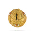 Vishnu Padham With Shankh Chakra Namam Design Base - 1.5 x 1.75 Inches | Resin & Gold Polish Paduka for Pooja - Pooja Box & Paduka