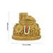 Vishnu Padham With Shankh Chakra Namam Design Base - 1.5 x 1.75 Inches | Resin & Gold Polish Paduka for Pooja - Pooja Box & Paduka