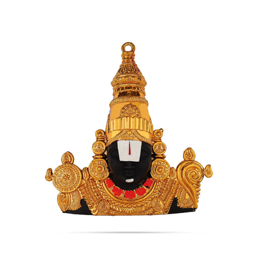 Balaji Head Wall Hanging - 15.5 inches / Lord perumal / Devotional Wall Décor for Home, Office or Pooja Room - Wall Hanging