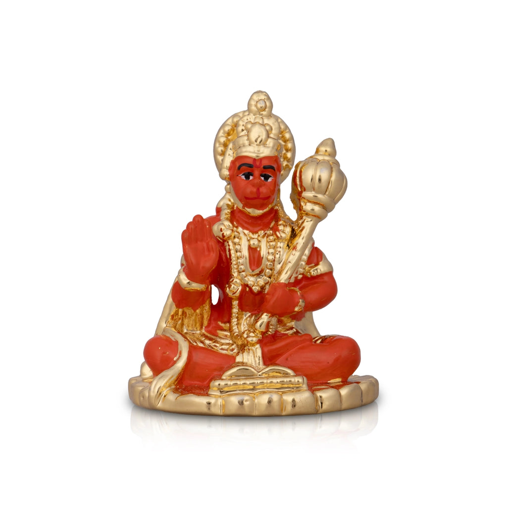 Anjaneya Statue - 2 x 1.5 Inches | Ceramic Sculpture/ Hanuman Statue for Pooja/ 25 Gms Approx