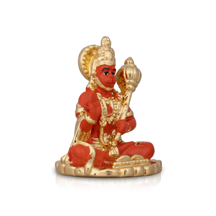 Anjaneya Statue - 2 x 1.5 Inches | Ceramic Sculpture/ Hanuman Statue for Pooja/ 25 Gms Approx