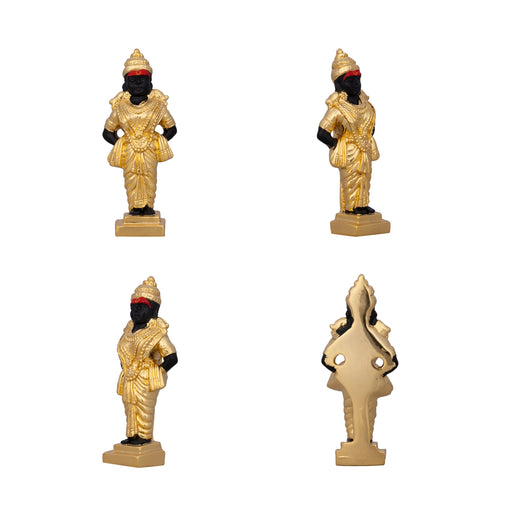 Panduranga Rukmini Pair - 4 x 1.5 Inches | Ceramic Sculpture/ Rukmini Panduranga/ Panduranga And Rukmini for Pooja - Fibre Murties