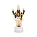 Vishnu Murti Standing On Lotus - 5 x 2.25 Inches | Resin Statue/ Silver Polish Venkateswara Swamy Idol for Pooja - Fibre Murties