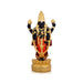 Vishnu Murti Standing On Lotus - 5 x 2.25 Inches | Gold Polish Balaji Murti/ Resin Balaji Idol for Pooja - Fibre Murties