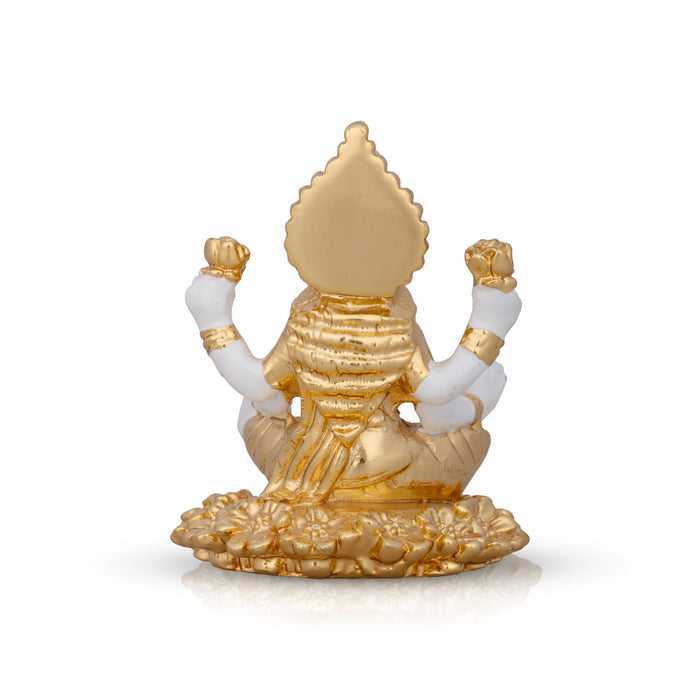 Lakshmi Idol - 3 x 2 Inches | Ceramic Sculpture/ Lakshmi Murti/ Laxmi Murti for Pooja/ 65 Gms Approx