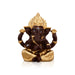 Ganesh Murti - 2.5 x 1.75 Inches | Metal Gold Polish Ganpati Statue/ Sitting Ganesh Idol for Pooja - Aluminium Murties