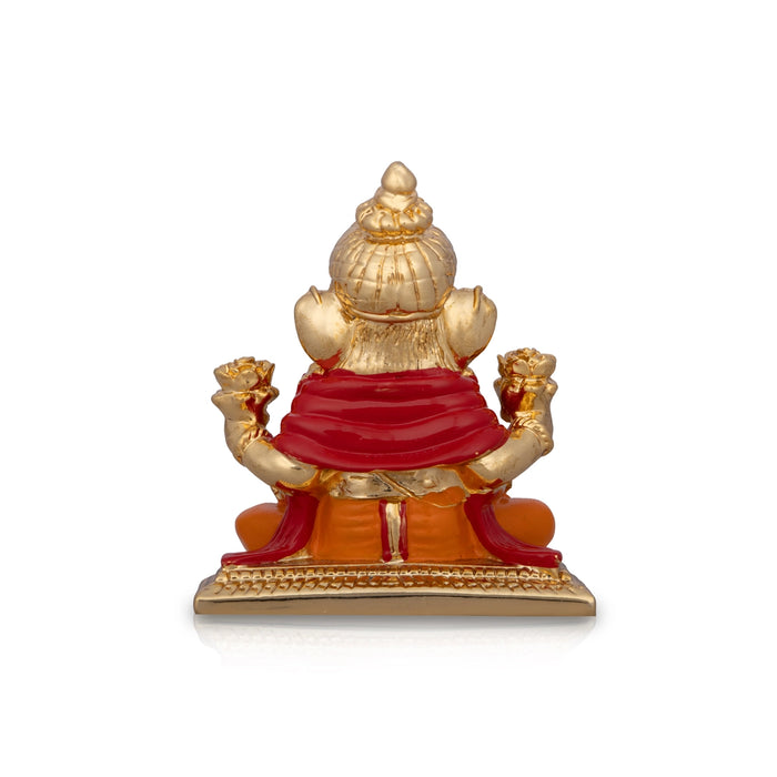 Ganesh Murti - 3 x 2.5 Inches | Ceramic Sculpture/ Ganpati Murti/ Vinayaka Statue for Pooja/ 80 Gms Approx