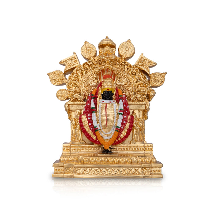 Kolhapur Mahalaxmi Murti - 4.5 x 3.5 Inches | Ceramic Sculpture/ Mahalakshmi Murti for Pooja/ 220 Gms Approx