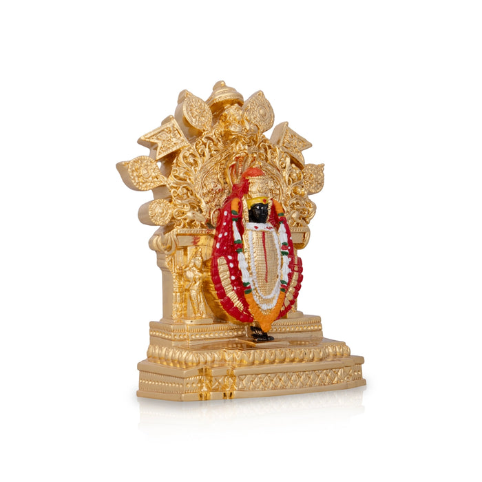 Kolhapur Mahalaxmi Murti - 4.5 x 3.5 Inches | Ceramic Sculpture/ Mahalakshmi Murti for Pooja/ 220 Gms Approx