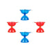 3D Reflection Diya Set - 1.5 x 2 Inches | 4 Pcs/ Plastic Lamp/ 3D Diyas/ Decorative Lamp/ Floating Diya for Home - Decorative Lamp