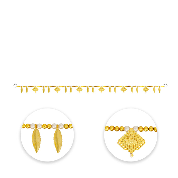 Fancy Toran - 36 Inches | Moti Toran/ Bandanwar/ Leaf Design Thoran for Door Decor - Toran