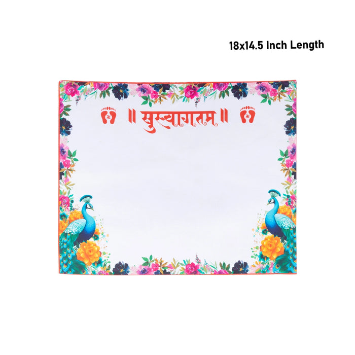 Kanku Pagla Cloth - 18 x 14.5 Inches | Baby Swagat Asan/ Welcome Cloth for Baby And Bride - Ethnic Wear Accessories
