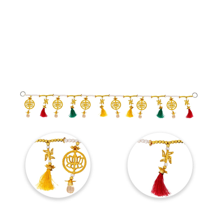 Fancy Toran - 35 Inches | Thoran/ Lotus Design Bandanwar/ Handmade Toran for Door Decor - Toran