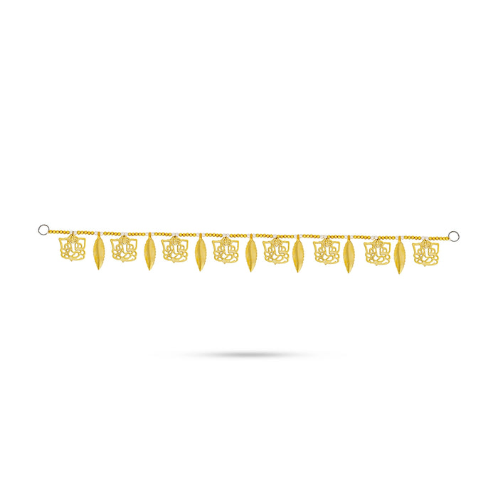 Fancy Toran - 32.5 Inches | Thoran/ Door Hanging Toran/ Leaf With Ganesh Design Bandanwar for Home Decor - Toran
