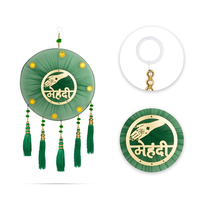 Wall Hanging Set - 27 x 12 Inches | 3 Pcs/ Ladi, Haldi Mehndi Shadi Design Wall Hanger for Living Room - Wall Hanging