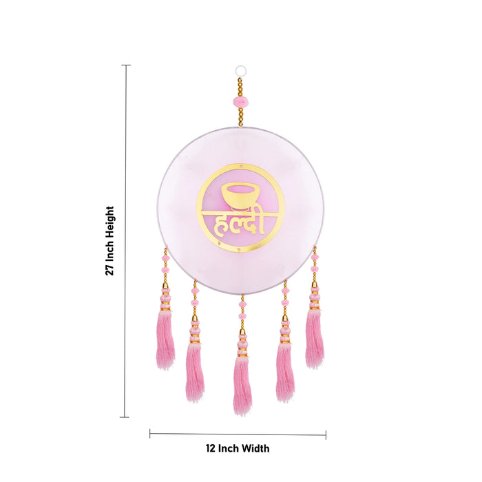 Wall Hanging Set - 27 x 12 Inches | 3 Pcs/ Ladi, Haldi Mehndi Shadi Design Wall Hanger for Living Room - Wall Hanging
