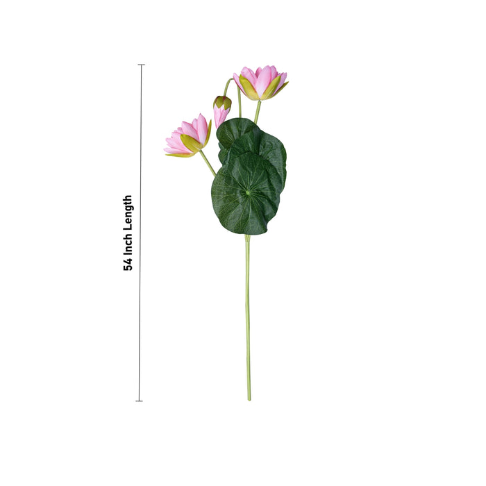 Artificial Flower With Stick - 54 Inches | Lotus Design Fake Flower/ Home Decor/ Wedding Decor - Table Stand Accessories