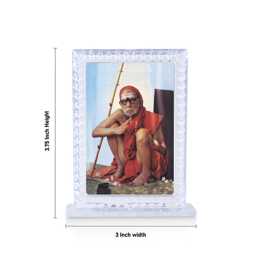 Acrylic Photo Frame - 3.75 x 3 Inches | Acrylic Photo Stand/ Photo Acrylic Frame for Car - Hindu God Photos & Frames