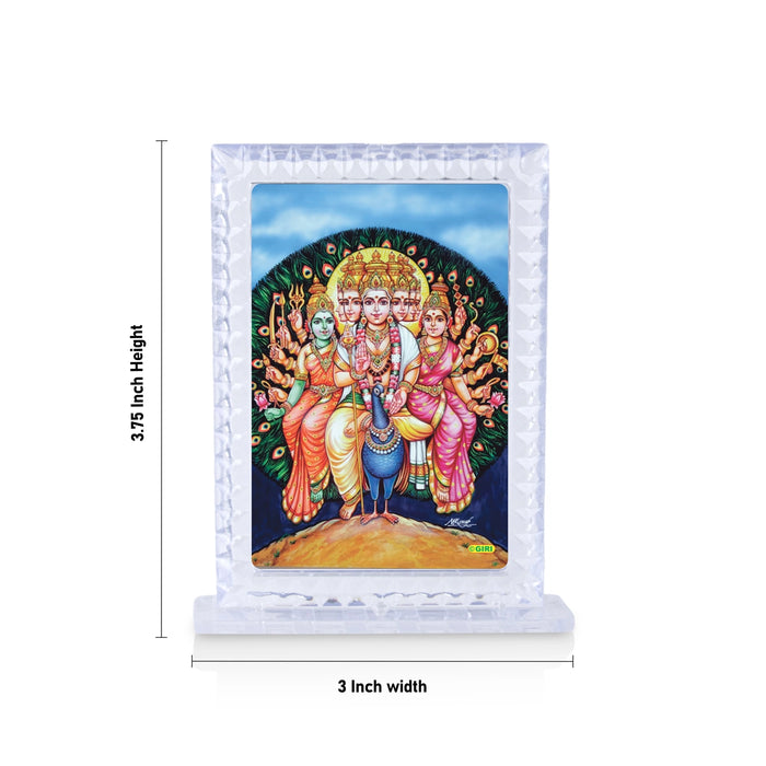 Acrylic Photo Frame - 3.75 x 3 Inches | Acrylic Photo Stand/ Photo Acrylic Frame for Car - Hindu God Photos & Frames