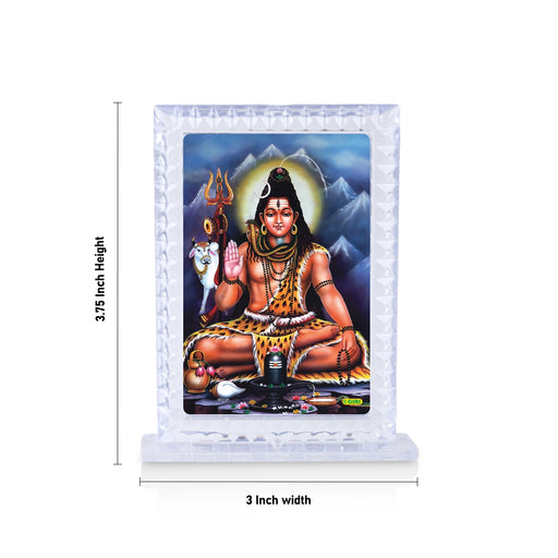 Acrylic Photo Frame - 3.75 x 3 Inches | Acrylic Photo Stand/ Photo Acrylic Frame for Car - Hindu God Photos & Frames