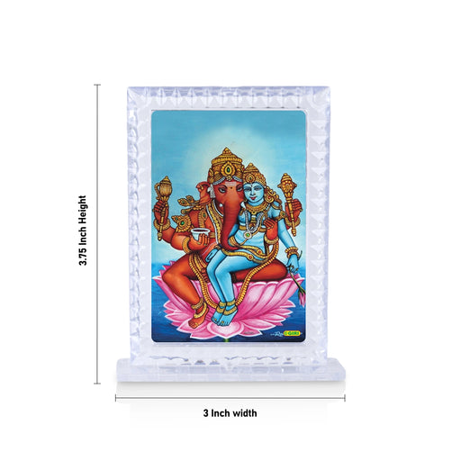 Acrylic Photo Frame - 3.75 x 3 Inches | Acrylic Photo Stand/ Photo Acrylic Frame for Car - Hindu God Photos & Frames