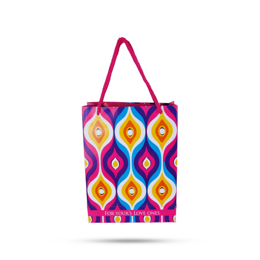 Gift Paper Bag With Handle Set - 6 x 2.25 x 8 Inches | 5 Pcs/ Carry Bag/ Gift Bag for Shopping - Bags & Pouches