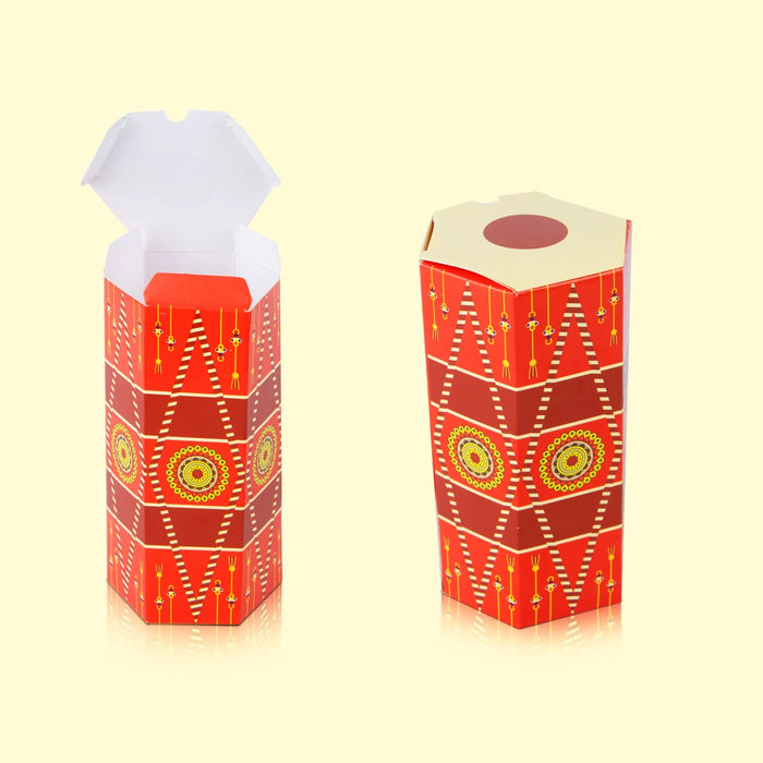 Paper Punjabi Dhol Packing Box Set - 2.5 x 2.5 x 4.75 Inches | Paper Gift Packages/ 6 Pcs/ Packaging Box - Bags & Pouches