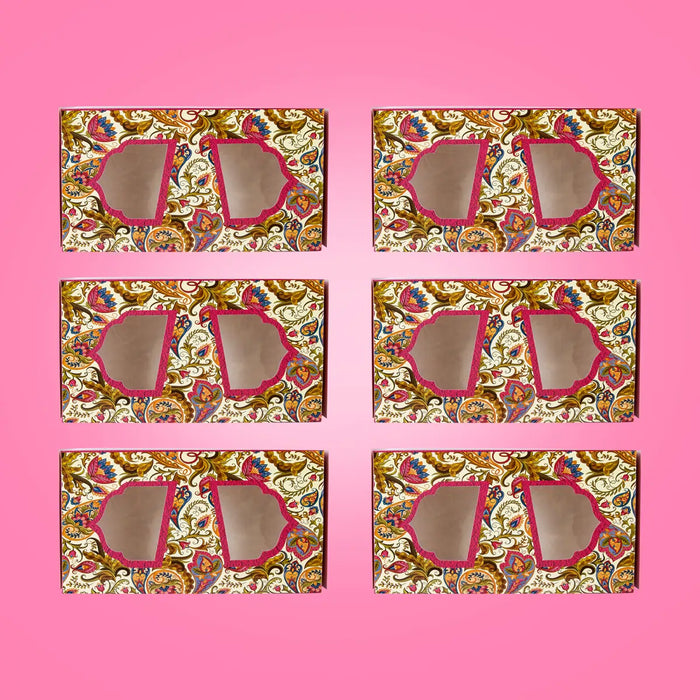 Paper Packing Box Set - 9 x 5 x 2 Inches | Paper Gift Packages/ 6 Pcs/ Paper Packaging Box for Wedding - Bags & Pouches